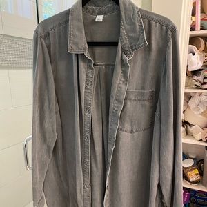 Old Navy Grey Button Down